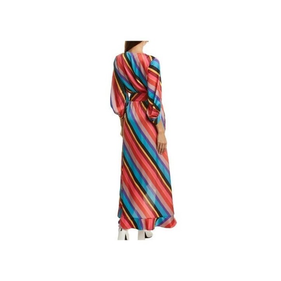 M Medium New Crosby By Mollie Burch Womens Young Wrap Maxi Dress colorful - Picture 5 of 9
